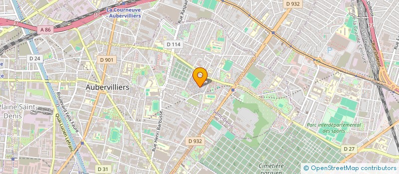 localisation de l'entreprise M.H. BATI RENOV  AUBERVILLIERS