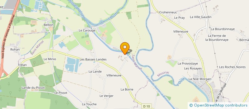 localisation de l'entreprise M.H.C. (MALESTROIT HANDBALL CLUB)  SAINT-CONGARD