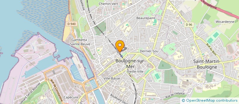 localisation de l'entreprise M.H. COIFFURE à BOULOGNE-SUR-MER