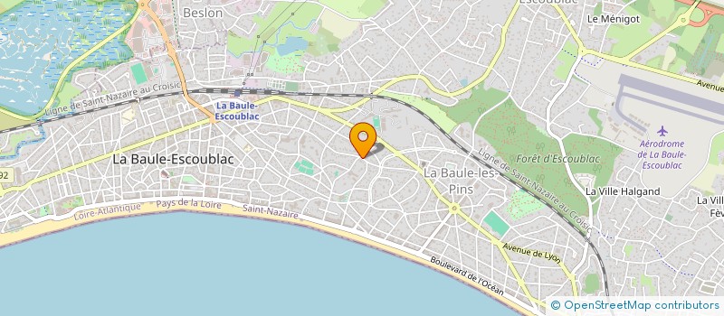 localisation de l'entreprise M.H.D.  LA BAULE-ESCOUBLAC