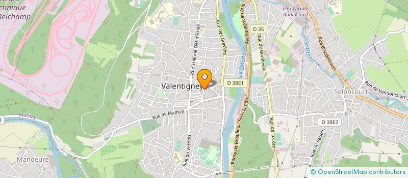 localisation de l'entreprise M.H.D à VALENTIGNEY