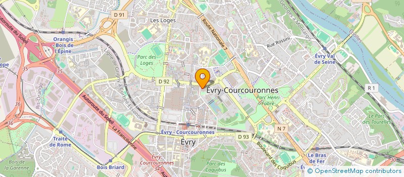 localisation de l'entreprise M.H.D à EVRY-COURCOURONNES