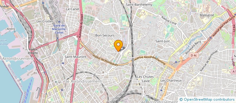 localisation de l'entreprise M & H ETANCHEITE à MARSEILLE