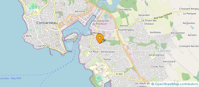 localisation de l'entreprise M.H HOLDING  CONCARNEAU