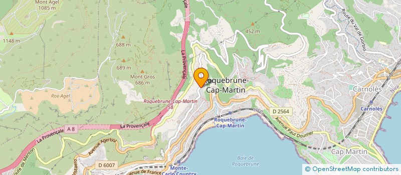 localisation de l'entreprise M.H.M à ROQUEBRUNE-CAP-MARTIN