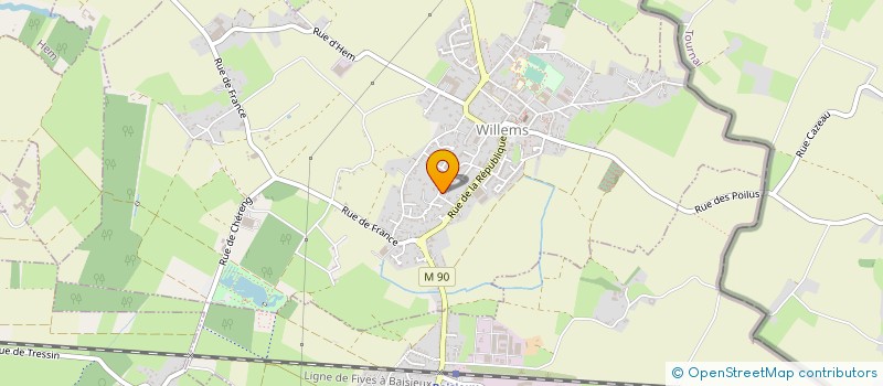 localisation de l'entreprise M.H PROPRETE à WILLEMS