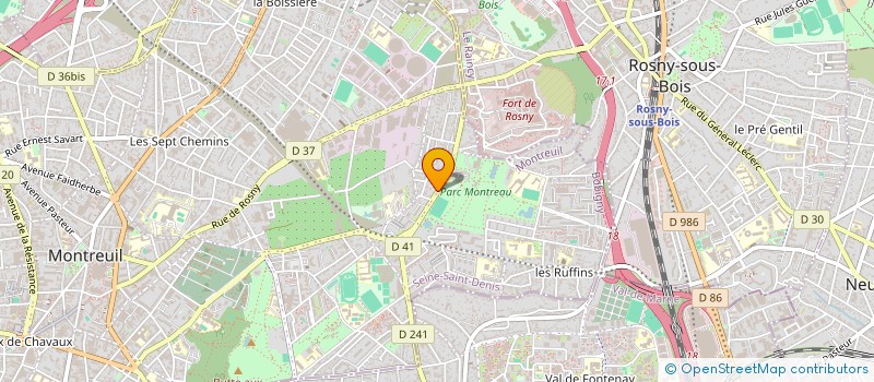 localisation de l'entreprise M.H.S. à MONTREUIL