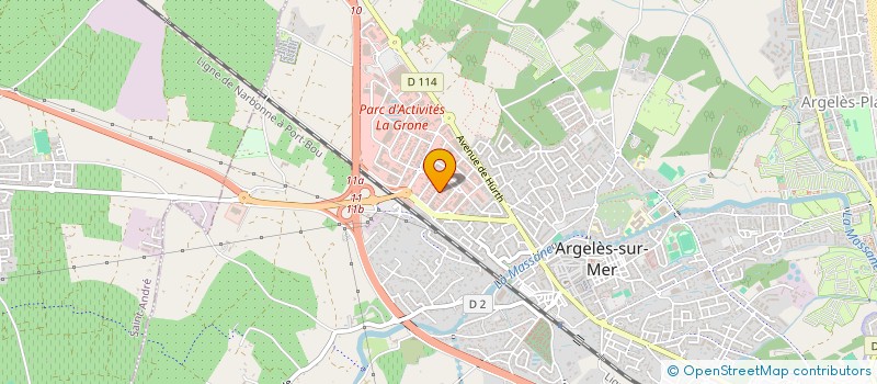 localisation de l'entreprise M.H.SUD  ARGELES-SUR-MER