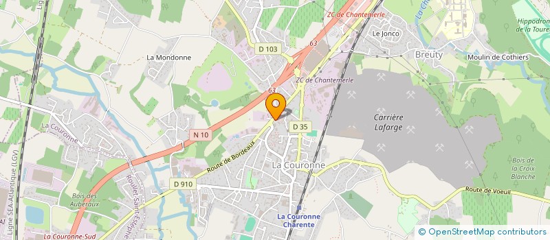 localisation de l'entreprise M. H. TOITURES à LA COURONNE