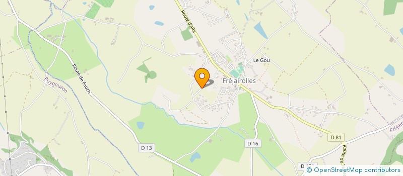 localisation de l'entreprise M.H TOITURES à FREJAIROLLES