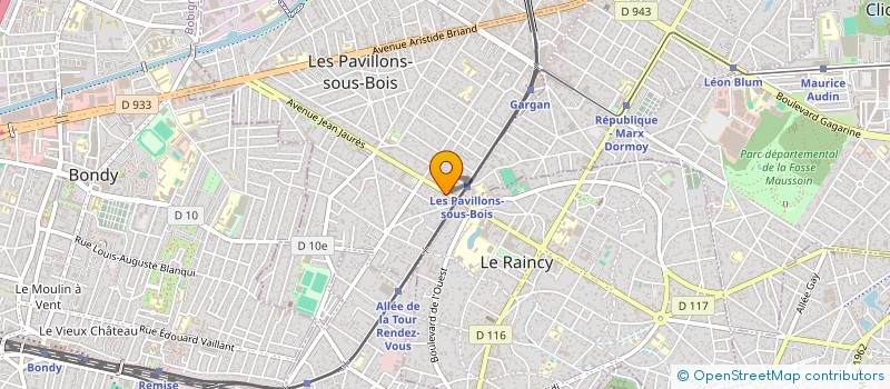 localisation de l'entreprise M H U  LES PAVILLONS-SOUS-BOIS