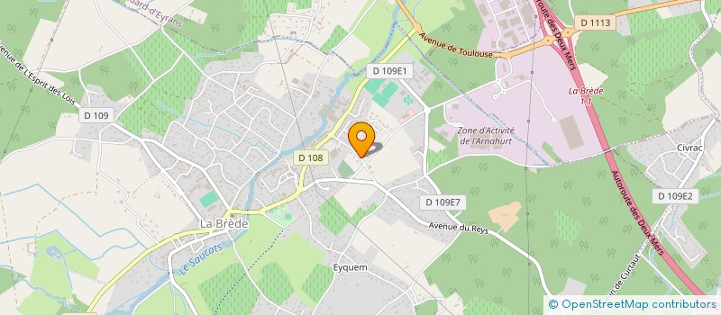 localisation de l'entreprise M+ HABITAT à LA BREDE