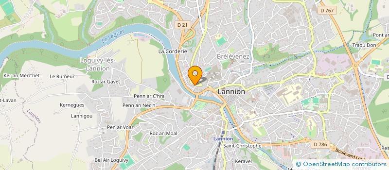 localisation de l'entreprise M HAMDI à LANNION