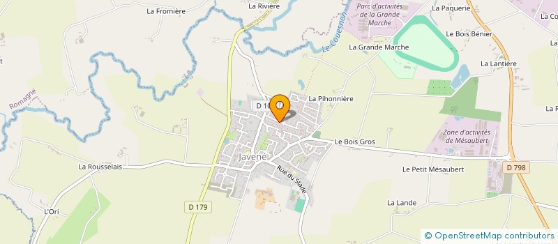 localisation de l'entreprise M.I. COTTIN PLOMBERIE  JAVENE