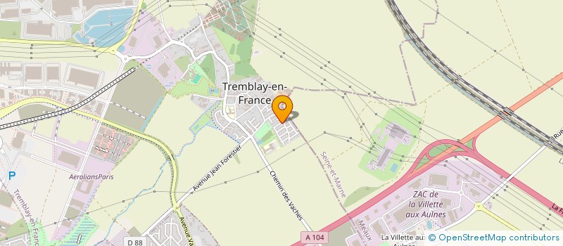 localisation de l'entreprise M.I.L.I.N à TREMBLAY-EN-FRANCE