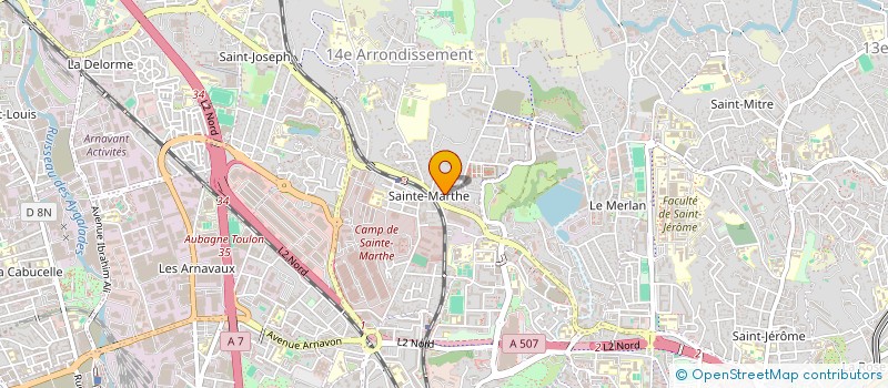 localisation de l'entreprise M.I.L.P.  MARSEILLE