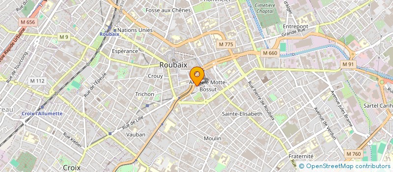 localisation de l'entreprise M I LIGHTING  ROUBAIX