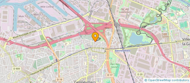 localisation de l'entreprise M.I.M PRO à GENNEVILLIERS