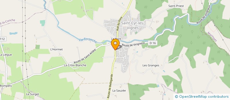 localisation de l'entreprise M.I.P. TEXTILES  SAINT-CYR-LES-VIGNES