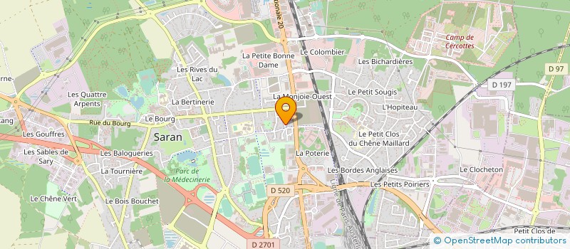 localisation de l'entreprise M.I.S.  SARAN