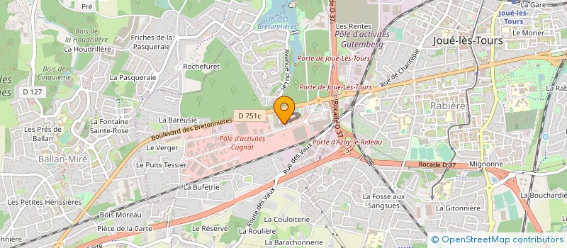 localisation de l'entreprise M.I.S. POITOURAINE à JOUE-LES-TOURS
