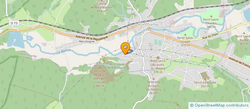 localisation de l'entreprise M INDUSTRIE  RONCHAMP