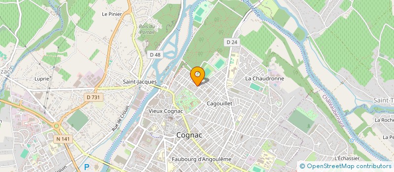 localisation de l'entreprise M'INSPIRE à COGNAC