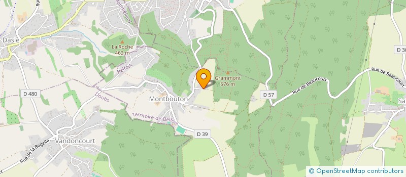 localisation de l'entreprise M INVEST à MONTBOUTON