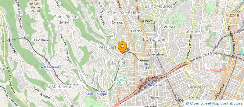 localisation de l'entreprise M INVESTISSEMENTS à NICE