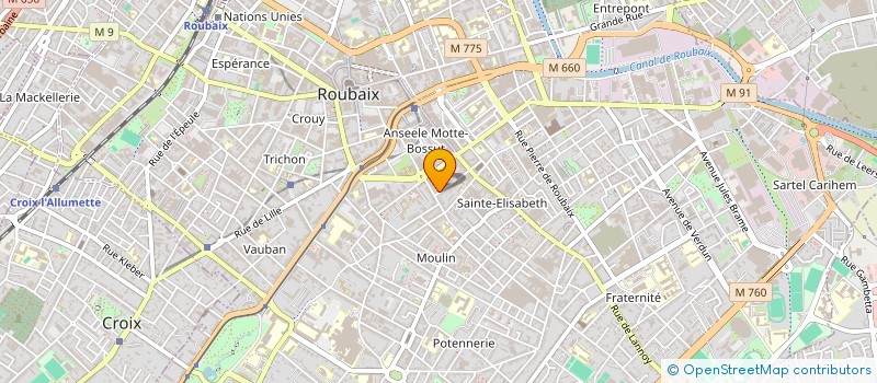 localisation de l'entreprise M&J 2021  ROUBAIX