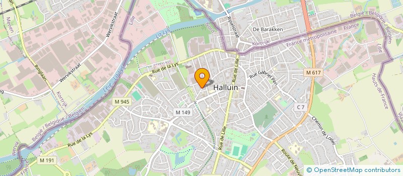 localisation de l'entreprise M.J.  HALLUIN