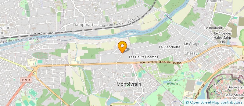 localisation de l'entreprise M.J  MONTEVRAIN