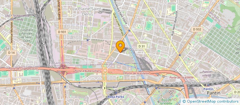 localisation de l'entreprise M&J à AUBERVILLIERS
