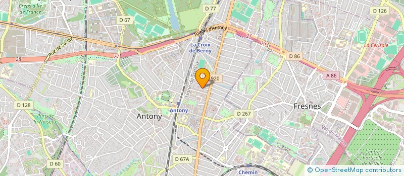 localisation de l'entreprise M.J.A.D. à ANTONY