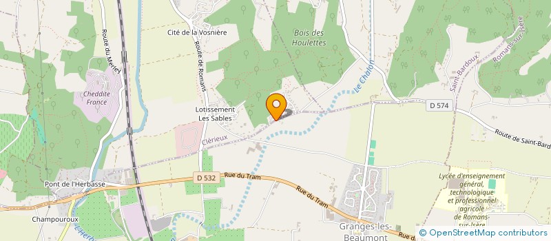 localisation de l'entreprise M J B IMMOBILIER  CLERIEUX