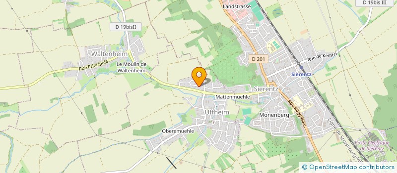 localisation de l'entreprise M.J.C.  UFFHEIM