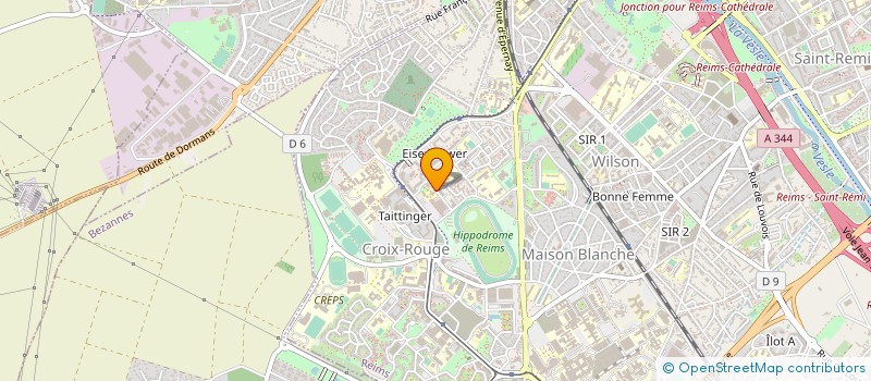 localisation de l'entreprise M J C CROIX ROUGE  REIMS