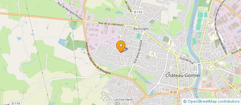 localisation de l'entreprise M.J.C.D SARL à CHATEAU-GONTIER-SUR-MAYENNE