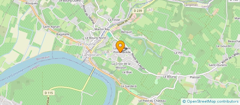 localisation de l'entreprise M.J.C.E.  LANGOIRAN