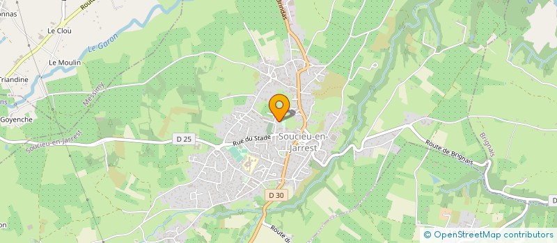 localisation de l'entreprise M.J.C. MAISON POUR TOUS  SOUCIEU-EN-JARREST