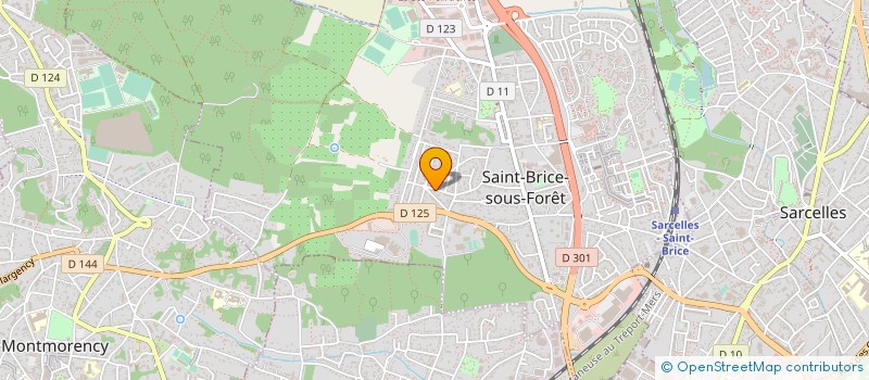 localisation de l'entreprise M.J. DENTAIRE SARL à SAINT-BRICE-SOUS-FORET
