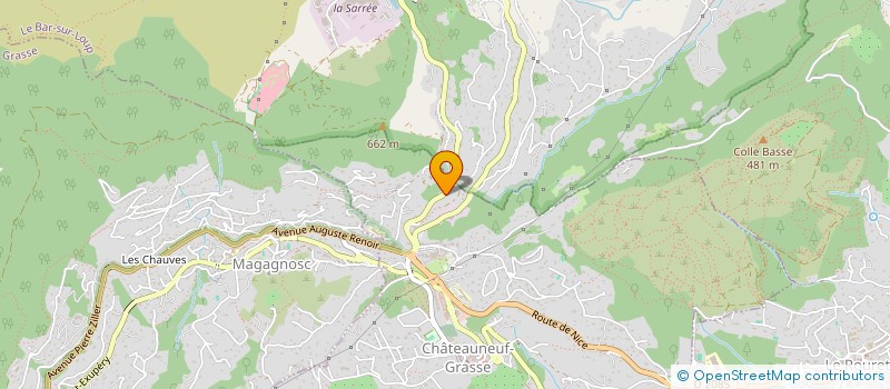 localisation de l'entreprise M J E F  CHATEAUNEUF-GRASSE