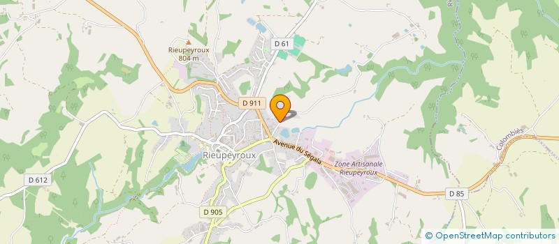 localisation de l'entreprise M.J FABRE  RIEUPEYROUX