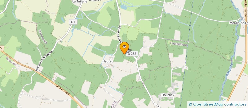 localisation de l'entreprise M.J.G.S.  POUSSIGNAC