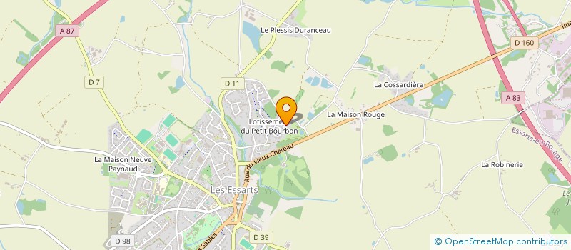 localisation de l'entreprise M.J.L.  ESSARTS-EN-BOCAGE