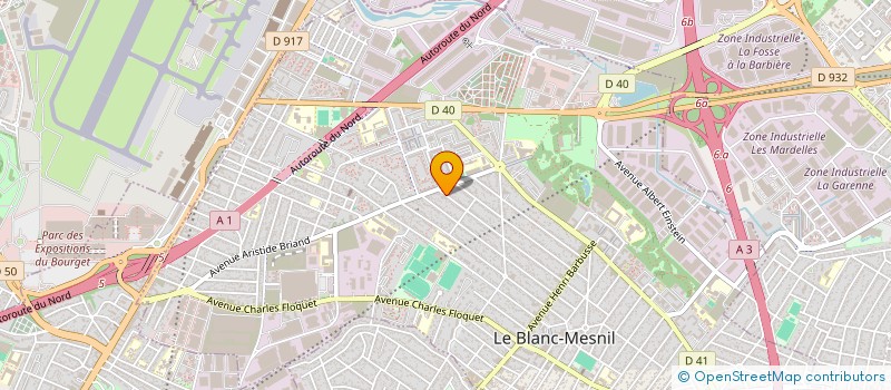 localisation de l'entreprise M.J. LEROY EXPRESS à LE BLANC-MESNIL