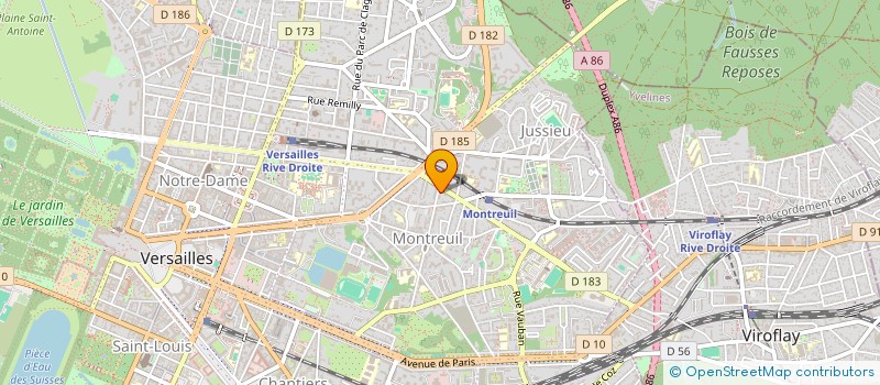 localisation de l'entreprise M J M à VERSAILLES