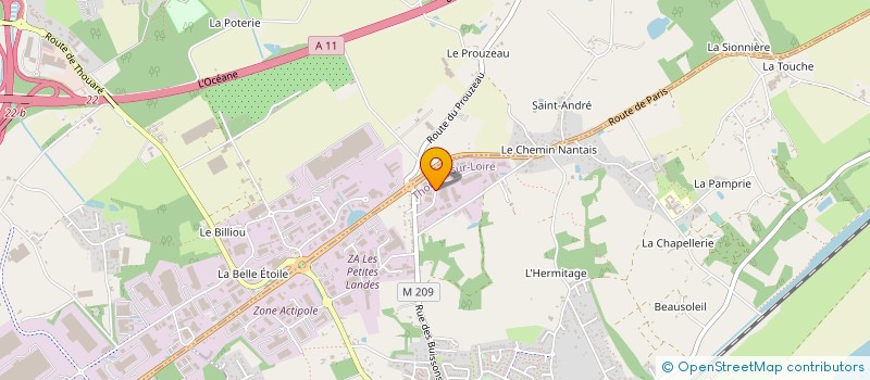 localisation de l'entreprise M.J.M. à THOUARE-SUR-LOIRE