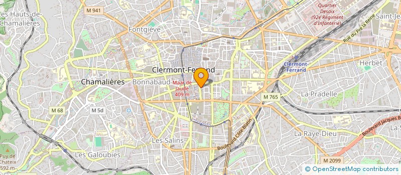 localisation de l'entreprise M.J.P  CLERMONT-FERRAND