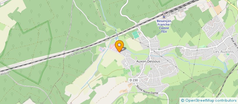 localisation de l'entreprise M.J.P.  LES AUXONS
